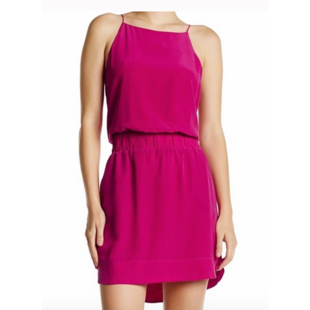 Fuchsia Spaghetti-Strap Mini Dress